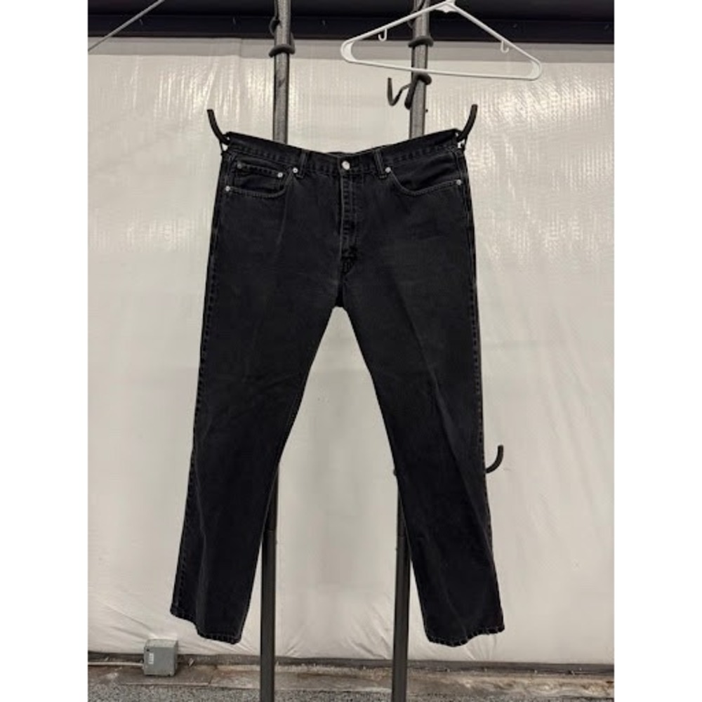 Distressed Vintage Levi's 505 Faded Black Jeans - Red Tab W40 L32 Straight Leg